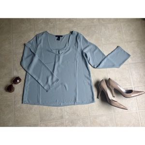 Mint Boxy Scoop Neck Top